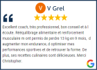 Excellent coach, bon conseil, rééquilibrage alimentaire, renforcement musculaire